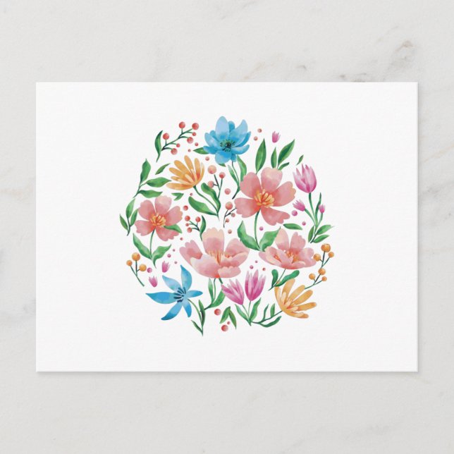 Wildblumen Postkarte (Vorderseite)