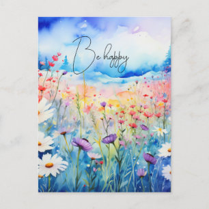 Wildblumen Postkarte