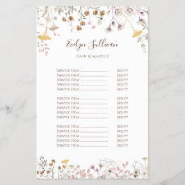 Wildblumen Preisliste Flyer