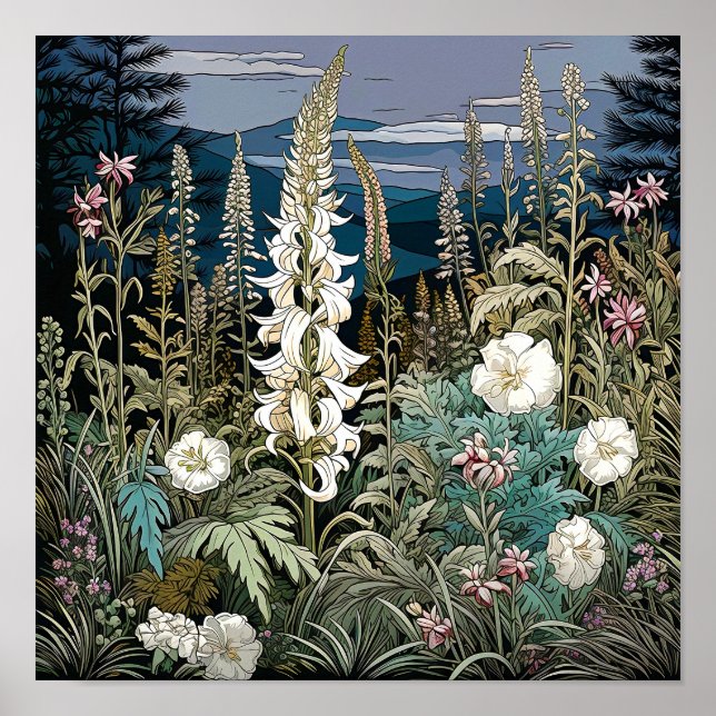 Wildblumen Print Poster (Vorne)