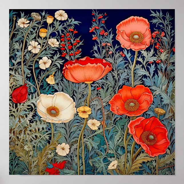 Wildblumen Print Poster (Vorne)