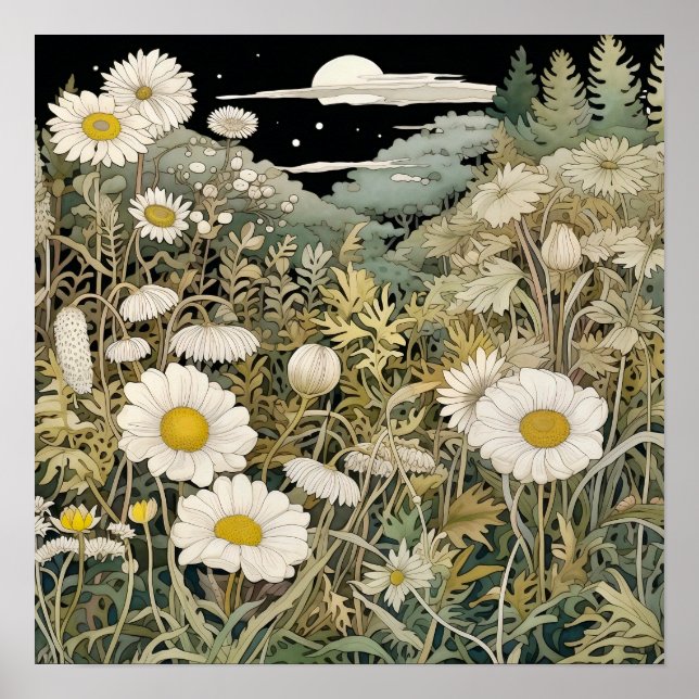 Wildblumen Print Poster (Vorne)