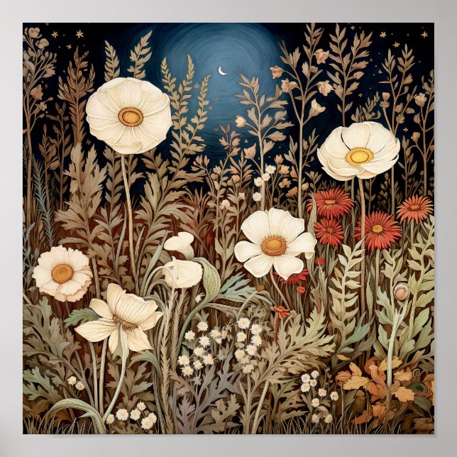 Wildblumen Print Poster (Vorne)