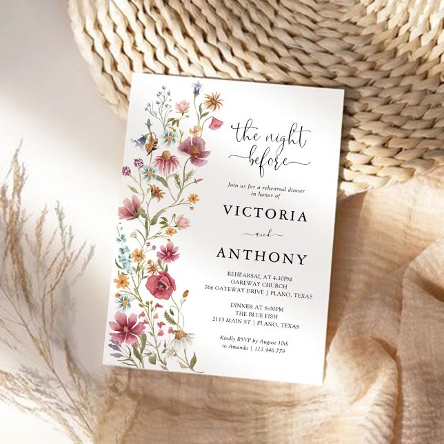 Wildblumen Probe Abendessen Einladung (Von Creator hochgeladen)