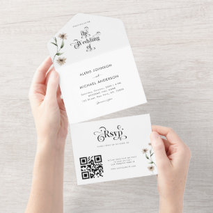 Wildblumen QR All In One Einladung