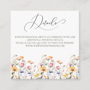 Wildblumen QR-Code Begleitkarte