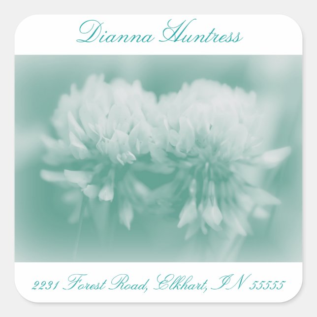 Wildblumen Quadratischer Aufkleber (Vorderseite)