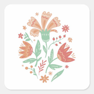 Wildblumen Quadratischer Aufkleber