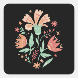 Wildblumen Quadratischer Aufkleber