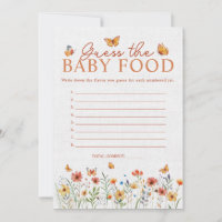 Wildblumen Raten Sie Baby Food Baby Duschkarte