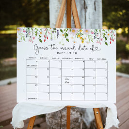 Wildblumen Raten Sie den Fälligkeitskalender Poste Poster