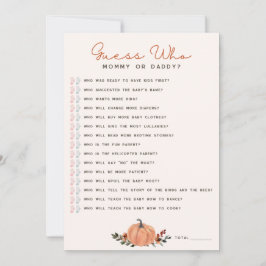 Wildblumen raten, wer Baby Duschkarte hat Einladung