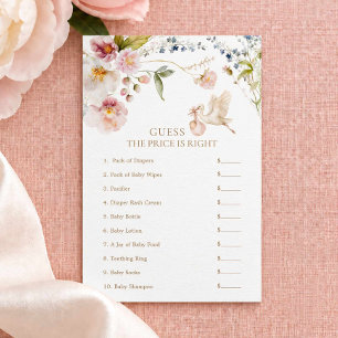 Wildblumen-Ratespiel für Baby-Shower-Party
