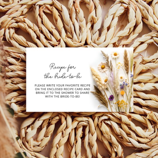 Wildblumen Rezept für die Braut Begleitkarte (Von Creator hochgeladen)