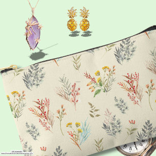 Wildblumen Romantischer rustikaler Vintager Hinter Zubehörtasche
