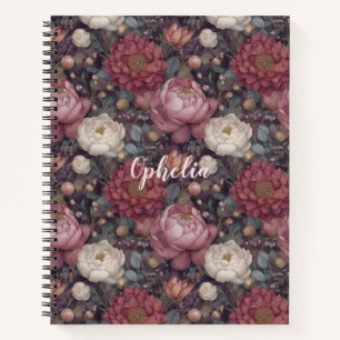 Wildblumen-Rosa-Garten Personalisiert Notizbuch