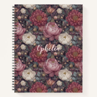Wildblumen-Rosa-Garten Personalisiert Notizbuch