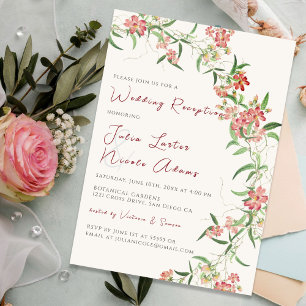 Wildblumen-Rosen-Frühlingsgirlande Hochzeitsempfan Einladung