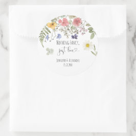 Wildblumen Runder Aufkleber