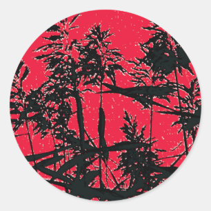 WILDBLUMEN RUNDER AUFKLEBER