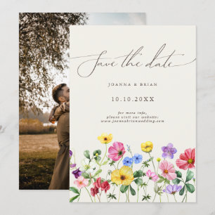 Wildblumen-Rustikal-Chic-Floral-Foto-Save-the-Date Save The Date