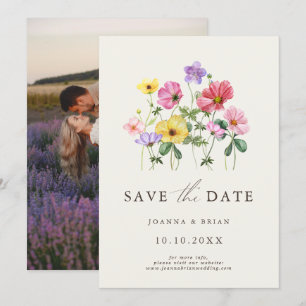 Wildblumen-Rustikal-Chic-Florales-Boho-Land-Foto Save The Date