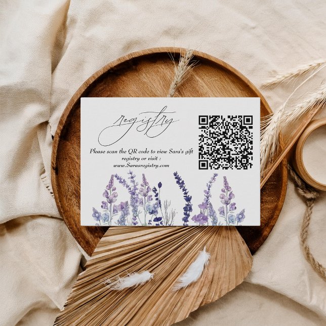 Wildblumen-Rustikale-Hochzeitsdusche Begleitkarte (Von Creator hochgeladen)