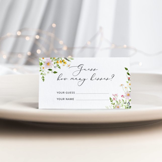 Wildblumen schätzen, wie viele Küsse Bridgame Begleitkarte (Von Creator hochgeladen)