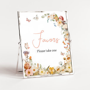 Wildblumen-Schmetterling-Baby-Party-Geschenke Poster