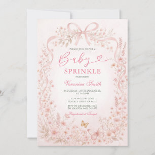 Wildblumen-Schmetterling-Baby-Sprinkle-Einladung Einladung