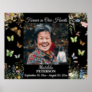 Wildblumen Schmetterlinge feiern Leben Poster