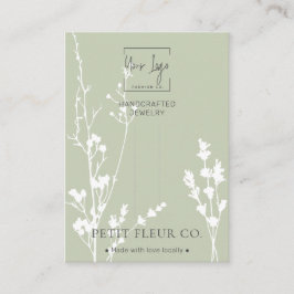 Wildblumen Schmuck-Haarschnitt-Display-Karte Telefonnummerkarte