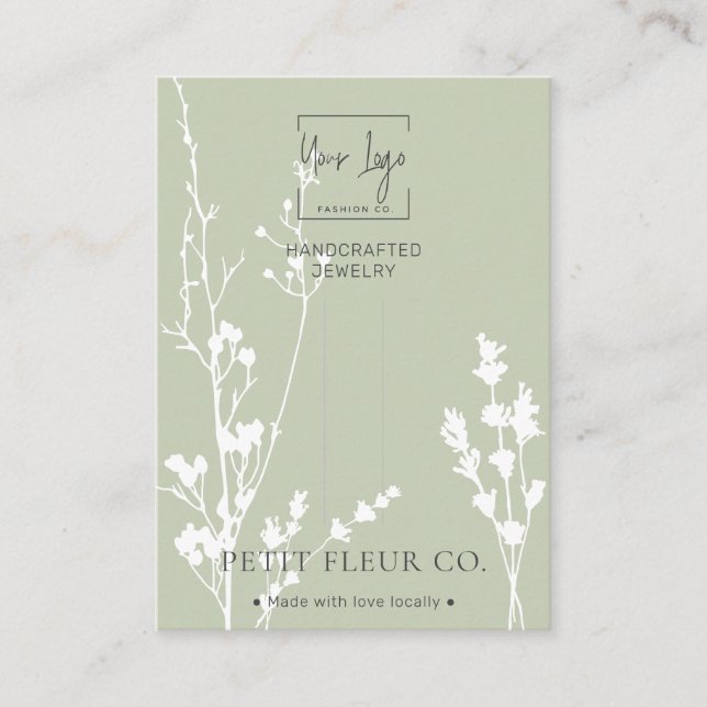 Wildblumen Schmuck-Haarschnitt-Display-Karte Telefonnummerkarte (Vorderseite)