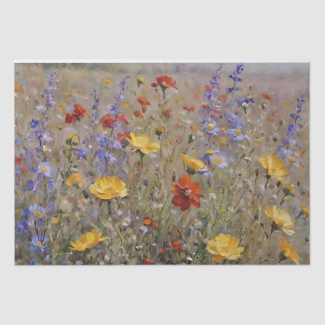 Wildblumen Seidenpapier (Vorderseite)