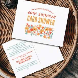 Wildblumen-Shower per Post Geburtstagskarte Shower Postkarte