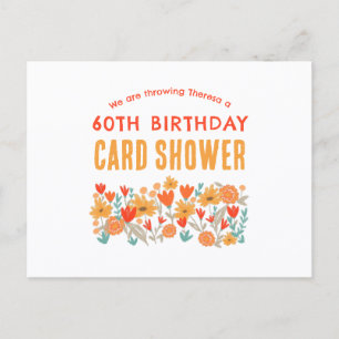 Wildblumen-Shower per Post Geburtstagskarte Shower Postkarte