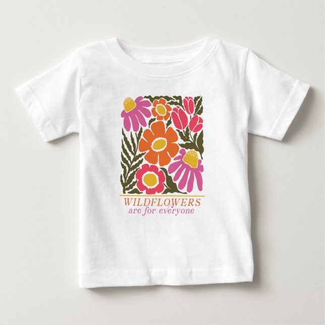 Wildblumen sind für jedermann im Jugendstil Baby T-shirt (Vorderseite)