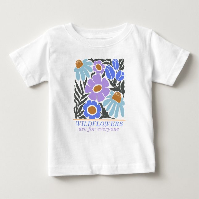 Wildblumen sind für jedermann im Jugendstil Baby T-shirt (Vorderseite)