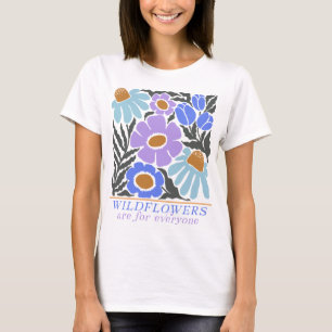 Wildblumen sind für jedermann im Jugendstil T-Shirt