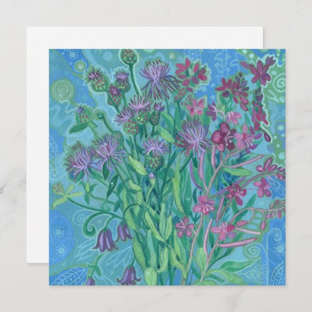 Wildblumen Sommer Blume Bouquet Blumenbemalung (Vorne/Hinten)