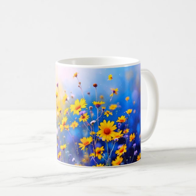 Wildblumen Sommer Kaffeetasse (VorderseiteRechts)