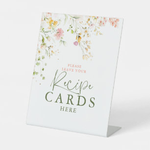 Wildblumen Sommerwiese Rezeptkarten Hier Schild