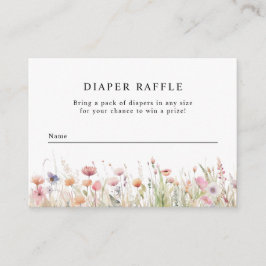 Wildblumen | Spring Baby Shower Diaper Raffle Begleitkarte