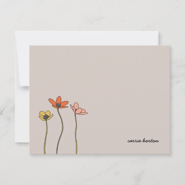 Wildblumen Stationery Mitteilungskarte (Vorderseite)