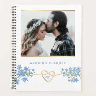 Wildblumen-Staubblau-Hochzeitsplanerin Planer