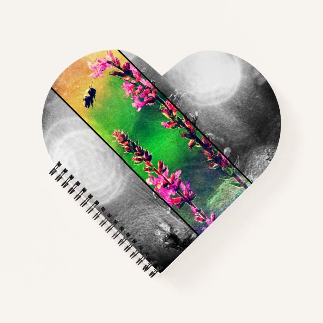 Wildblumen Streifen Notizbuch (Vorderseite)