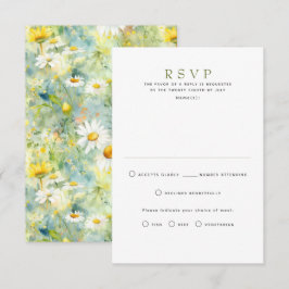 Wildblumen Summer Wedding RSVP Cards Karte