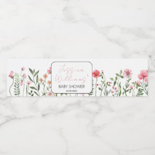 Wildblumen Sun Blume Babyduschflaschen Etiketten