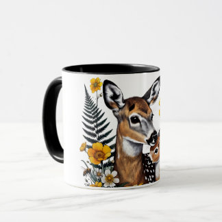 Wildblumen-Tasse Mutterhirsch & Kitz Tasse