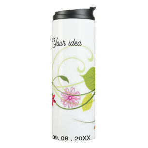 Wildblumen-Tassendesigns, Wasserfarben-Blumen-Tass Thermosbecher